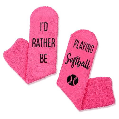 Softball Lover Gift Unique Softball Socks Softball Gift for Women You Love, Ideal Gifts for Softball Lovers Coaches Players Fans