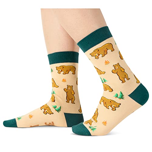 Gender-Neutral Bear Gifts, Unisex Bear Socks for Women and Men, Bear Gifts Animal Socks