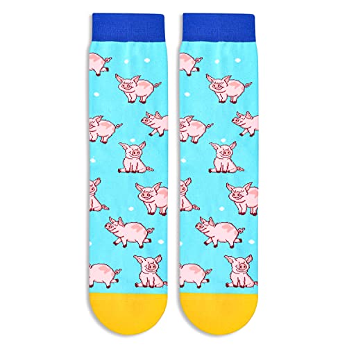 Unisex Funny Pig Socks, Pig Gifts for Women Men, Fun Pig Gifts for Farmers, Cute Piggy Socks