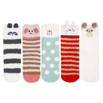 Fuzzy Animal Pattern Socks for Women Girls Colorful Indoors Fluffy Slipper Socks, Best Gift for Mom, Wife, Daughter, Girlfriend