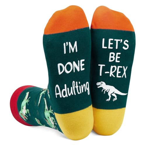 Unisex Dinosaur Gifts for Women Dinosaur Gifts for Men, Unsex Dino Gifts, Funny Socks Dinosaur Socks Women Dinosaur Socks Men