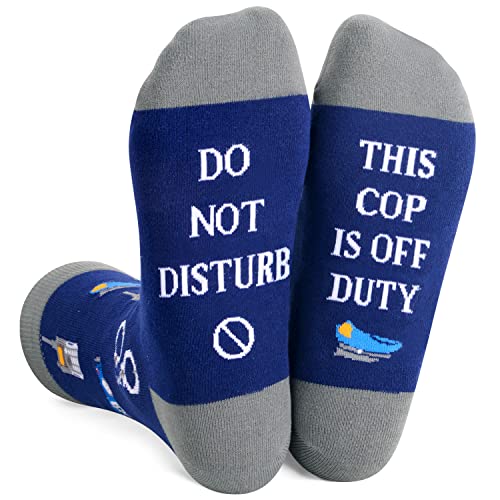 Policeman Gifts, Unisex Cops Socks, Gifts for Cops, Police Socks for Women and Men, Police Officers, Police Academy Graduations, Police Detective Gifts, Police Retirement Gifts