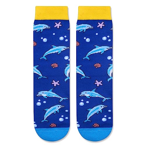 Dolphin Gifts for Girls and Children Dolphin Lovers Gifts Best Marine Gifts for Daughter Cute Dolphin Socks, Gifts for 7-10 Years Old Girl