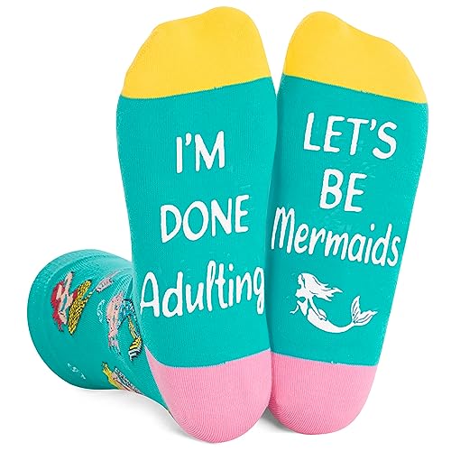 Versatile Mermaid Gifts, Unisex Mermaid Socks for Women and Men, All-occasion Mermaid Gifts Animal Socks