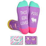 Funny Pig Gifts for Pig Lovers Farmer Girl Gifts, Novelty Pig Socks for Women Piggy Socks, Valentines Gifts, Christmas Gifts