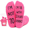 70th Birthday Gift for Her, Unique Presents for 70-Year-Old Women, Funny Birthday Idea for Mom Wife Grandma Sister Crazy Silly 70th Birthday Socks