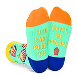 Funny Popcorn Socks for Kids Who Love Popcorn, Novelty Popcorn Gifts, Children's Gag Gifts, Gifts for Popcorn Lovers, If You Can Read This, Bring Me Popcorn Socks, Gifts for 7-10 Years Old