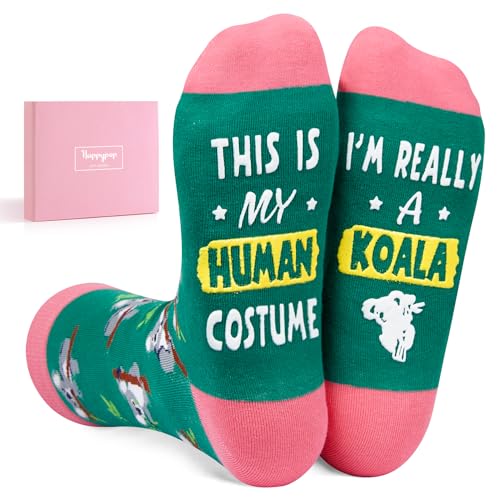 Funny Koala Gifts for Women Men, Koala Bear Gifts, Fun Koala Socks, Novelty Crazy Silly Socks