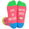 One-Size-Fits-All Pig Gifts, Unisex Pig Socks for Women and Men,  Pig Gifts Gender-Neutral Piggy Socks Pig Lovers Gifts for Farmers