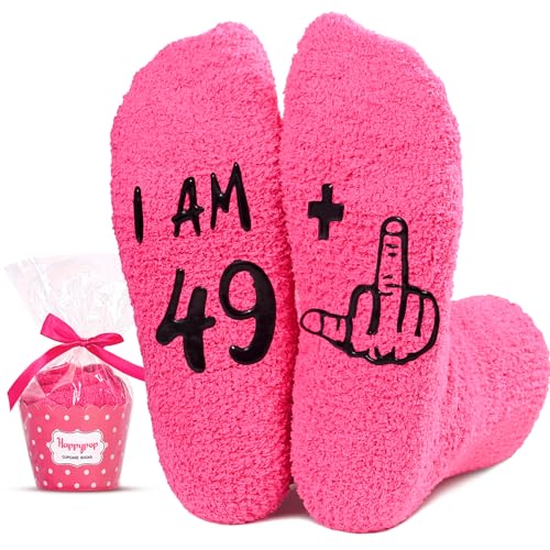 Unique 50th Birthday Gifts for 50 Year Old Women, Funny 50th Birthday Socks, Crazy Silly Gift Idea for Mom, Wife, Grandma, Sister Birthday Gift for Her - Happypop
