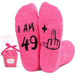 Unique 50th Birthday Gifts for 50 Year Old Women, Funny 50th Birthday Socks, Crazy Silly Gift Idea for Mom, Wife, Grandma, Sister Birthday Gift for Her
