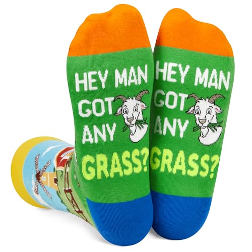 Funny Socks Goat Socks Men Goat Socks for Women Farm Animal Socks, Silly Gag Sheep Gifts Goat Gifts for Goat Lovers