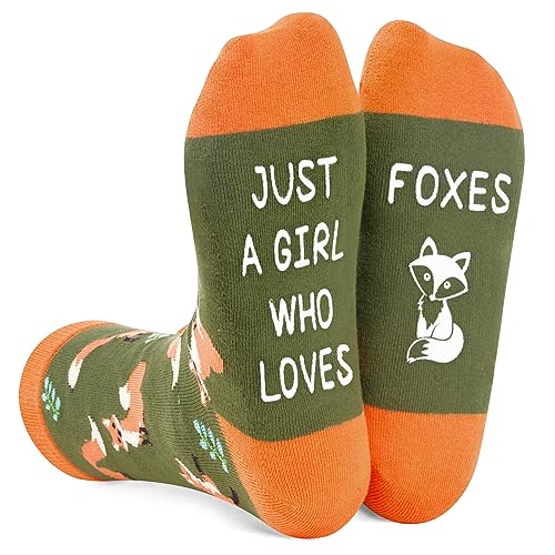 Unique Fox Gifts for Women Silly & Fun Fox Socks Novelty Fox Gifts for Moms