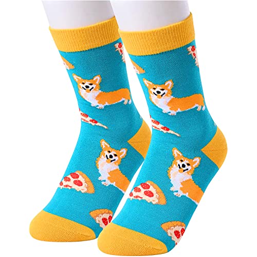 Funny Corgi Socks for Boys, Novelty Corgi Gifts For Corgi Lovers, Children's Day Gift For Your Son, Gift For Brothers, Funny Dog Socks for 4-7 Years Kids, Boys Corgi Themed Socks