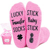 Funny Fuzzy Socks for Women Pregnant Mom Gifts for Pregnant Women IVF Socks Non-Slip IVF Gifts