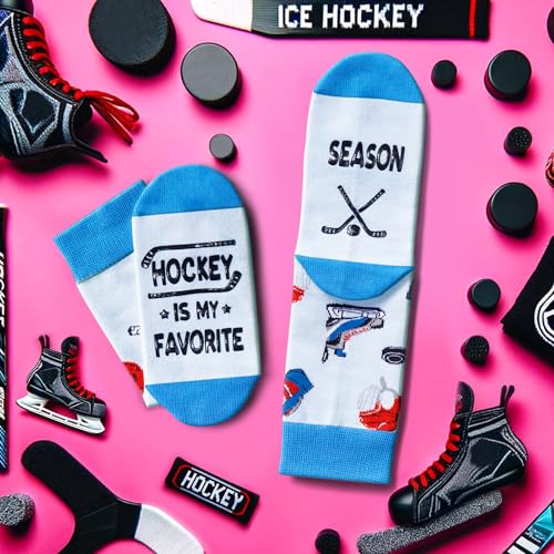 Unisex Funny Hockey Socks, Field Pickleball Gifts for Men Women Ice Hockey Gifts, Novelty Hockey Themed Gifts