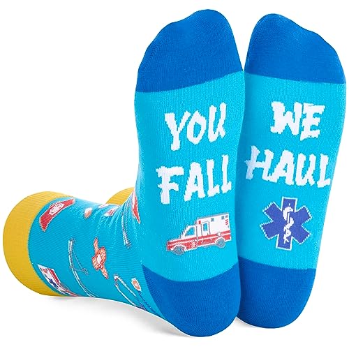 EMT Gifts, Medical Gifts, Women Men EMT Socks, Pharmacy Socks, Paramedic Socks, Physical Socks, Medical Themed Gifts for Healthcare Workers