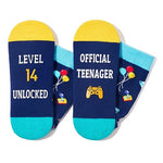 Funny 14th Birthday Unisex Child's Dark Blue Crew Socks