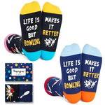 Novelty Bowling Socks, Funny Bowling Gifts for Bowling Lovers, Ball Sports Socks, Gifts For Men Women, Unisex Bowling Themed Socks, Sports Lover Gift, Silly Socks, Fun Socks