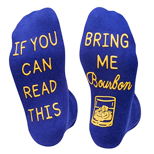 Bourbon Socks for Men Women, Funny Novelty Gifts for Drinkers, Cool Alcohol Gift