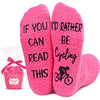 Women's Novelty Funny Bike Socks Gifts for Bike Lovers, Bike Socks for Women, Bike Gift, Gifts for Women, Gift for Mom, Women's Gift, Bike Gifts for her