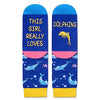 Dolphin Gifts for Girls and Children Dolphin Lovers Gifts Best Marine Gifts for Daughter Cute Dolphin Socks, Gifts for 7-10 Years Old Girl