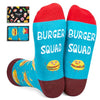 Unisex Burger Socks Cheeseburger Gifts, Funny Crazy Burger Gifts For Men Women, Hamburger Socks, Burger Squad