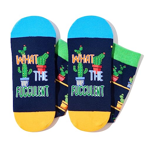 Novelty Cactus Themed Gifts Funny Cactus Socks for Men Women, Cactus Gifts Plant Lover Gifts for Nature Lovers