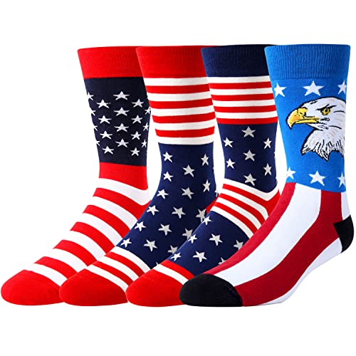 America Flag Men Socks-4 Pack