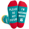 Unisex Novelty Movie Socks Popcorn Socks, Funny Movie Lover Gifts for Men Women, Movie Buff Gifts, Movie Gifts For Film Lovers, Movie Lovers Gift Ideas Movie Night
