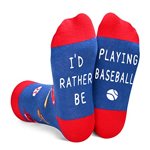 Novelty Baseball Socks for Kids, Funny Baseball Gifts for Sports Lovers, Kids' Gifts for 10-12 Years Old Boys Girls, Unisex Baseball Themed Socks Children, Silly Socks, Cute Socks