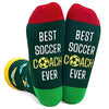 Novelty Soccer Coach Unisex Adult's Green Crew Socks