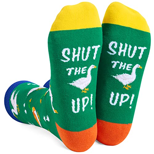 Gender-Neutral Duck Gifts, Unisex Duck Socks for Women and Men, Fun Duck Gifts Farm Animal Socks