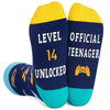 Funny 14th Birthday Unisex Child's Dark Blue Crew Socks