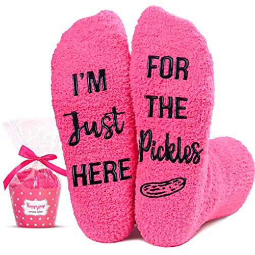 Novelty Pickle Gifts for Women, Anniversary Gift for Her, Funny Food Socks, Women's Pickle Socks, Gift for Mom, Funny Pickle Socks for Pickle Lovers