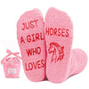 Perfect Gifts for Daughters and Granddaughters Who Love Horse, Cute Horse Gifts for Girls, Crazy Fuzzy Horse Socks Gifts for 7-10 years old Girls, Unique Horse Gifts for Horse Lovers