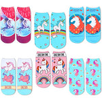 6 Pairs Women's 3D Print Low CutUnicorn Socks Unicorn Gifts For Unicorn Lovers Mom Women