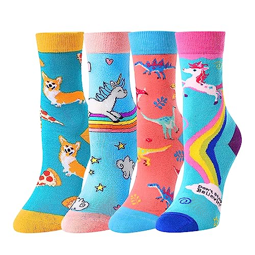 Funny Girls Socks Girl Animal Socks Gifts for Animal Lovers, Best Gifts to Your Daughter, Birthday Gifts, Costume Parties Gifts, Christmas Gifts, Gifts for 4-7 Years Old Girls