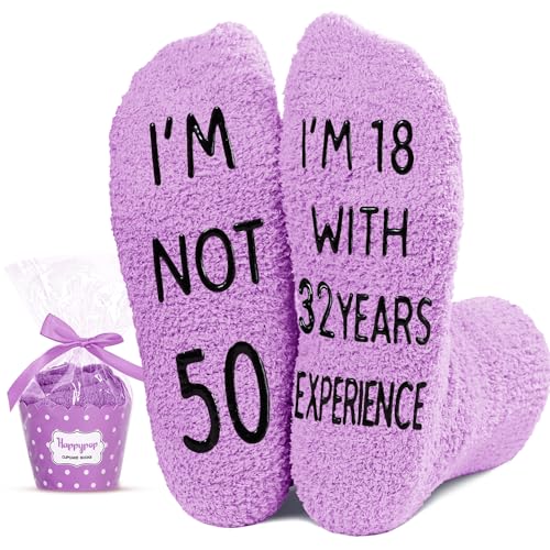 50th Birthday Socks Crazy Silly Gift Idea for Her Unique 50th Birthday Gifts for 50 Year Old Women, Mom, Wife, Grandma, and Friends