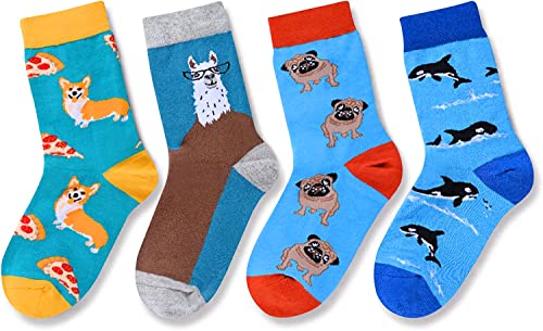 Funny Kids Socks Cute Animal Socks Gifts for Animal Lovers, Best Gifts for Children 4-7 Years, Birthday Gifts, Costume Parties Gifts, Christmas Gifts