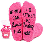 Fuzzy Socks Funny Running Socks Womens Runners Socks, Gifts For Runners Female Running Gifts Cross Country Running Gifts Marathon Gifts