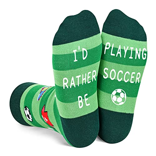 Unisex Soccer Socks for Children 10-12 Years Old, Silly Socks for Kids, Funny Soccer Gifts for Soccer Lovers, Cute Sports Socks for Boys Girls, Novelty Kids' Gifts for Sports Lovers