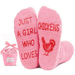 Perfect Gifts for Daughters and Granddaughters Who Love Chicken, Cute Chicken Gifts for Girls, Crazy Fuzzy Chicken Socks Gifts for 7-10 years old Girls, Unique Chicken Gifts for Chicken Lovers