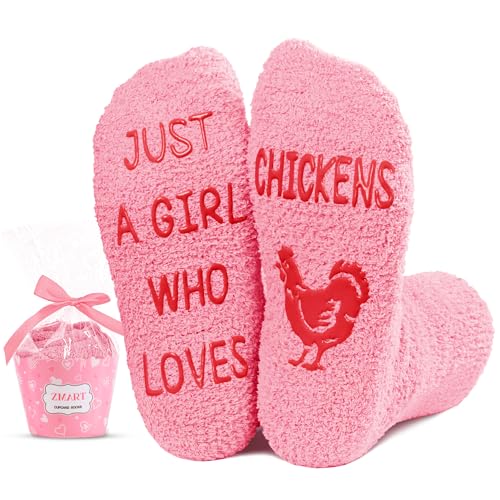 Perfect Gifts for Daughters and Granddaughters Who Love Chicken, Cute Chicken Gifts for Girls, Crazy Fuzzy Chicken Socks Gifts for 7-10 years old Girls, Unique Chicken Gifts for Chicken Lovers