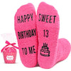 Unique 13th Birthday Gift for Her Presents for 13 Year Old Girl, Crazy Silly 13th Birthday Socks Funny Gift Idea for Teenage Girls