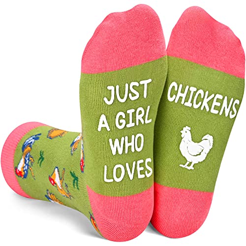 Novelty Chicken Socks, Gifts for 4-7 Years Old Girls, Funny Chicken Gifts for Chicken Lovers, Animal Socks, Kids Chicken Themed Socks, Animal Lover Gift, Silly Socks