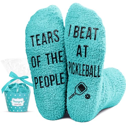 Unisex Pickleball Gifts For Women Men, Fully Novelty Gifts For Pickleball Lovers, Fuzzy Pickleball Socks Gifts