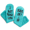 Funny Crazy Boba Socks for Teen Girls Boys, Cute Boba Bubble Milk Tea Gifts for Boba Lovers, Silly Boba Socks Gifts