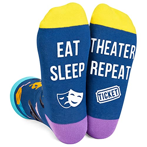 Novelty Theater Socks, Funny Theater Gifts for Theater Lovers, Gifts For Men Women, Unisex Theater Themed Socks, Theater Lover Gift, Silly Socks, Fun Socks