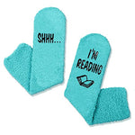 Socks Gift for Students, Warm Cozy Socks, Reading Socks for Women, Fluffy Fuzzy Slipper, Book Lover Gifts